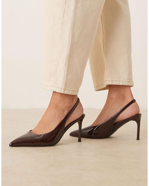 ASOS Natural Spicy Slingback Stiletto Mid Shoes