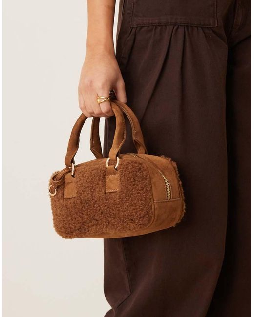 ASOS Brown Mini Bowler Crossbody Bag