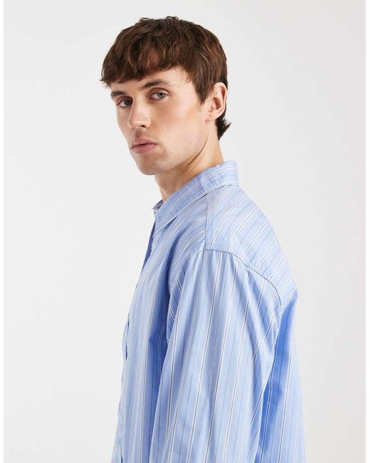Redefined Rebel Blue Robin Boxy Shirt for men