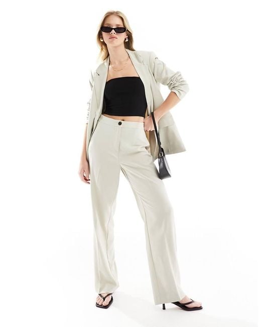 Vero Moda White Rita Relaxed Dad Trouser Co-ord