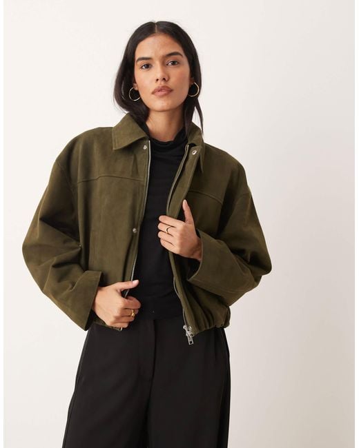 JJXX Brown Suede Leather Jacket