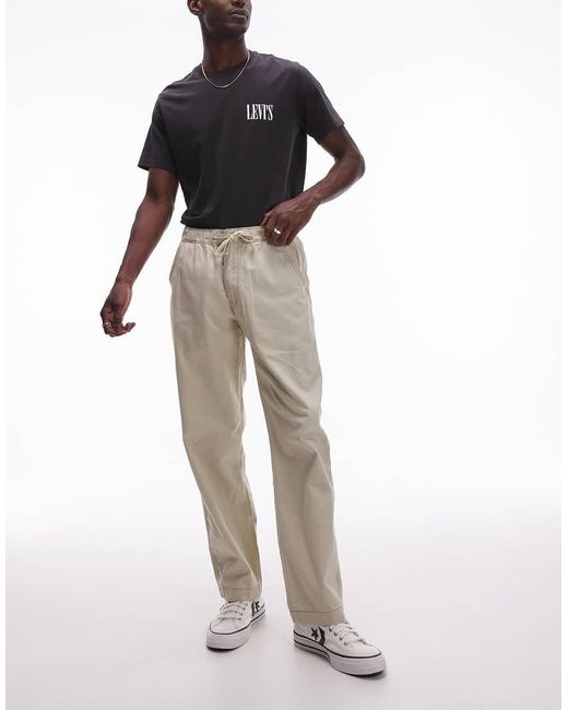 Levi's Losse Chino Van Linnen Met Trekkoord in het White voor heren