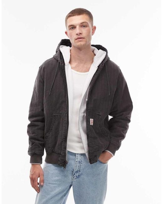 Levi's Gray Workwear Capsule Potrero Hooded Double Duty Jacket for men