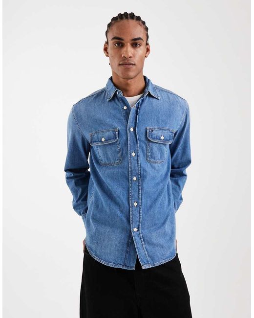 Tommy Hilfiger Blue Relaxed Fit Denim Shirt for men
