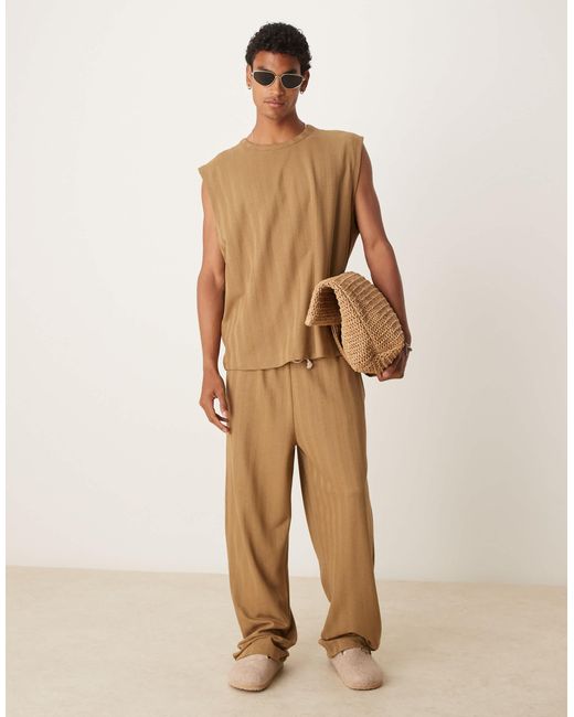 ASOS Natural Co-ord jogger for men