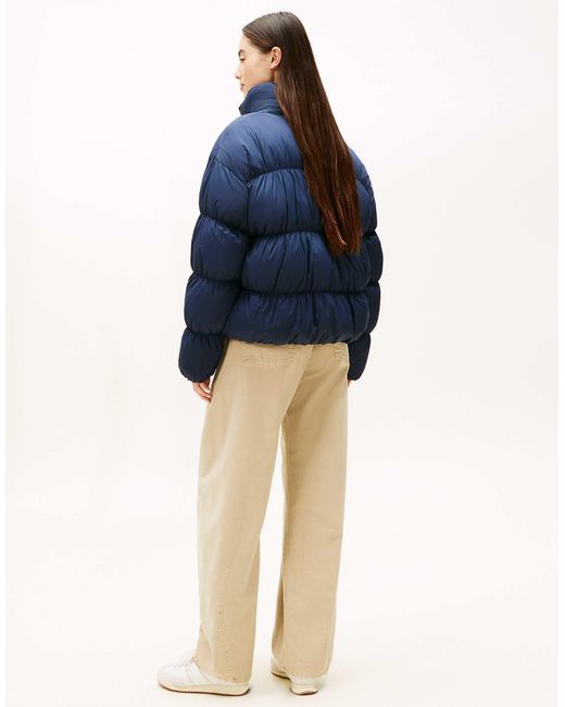 Doudoune froncée - foncé Tommy Hilfiger en coloris Blue