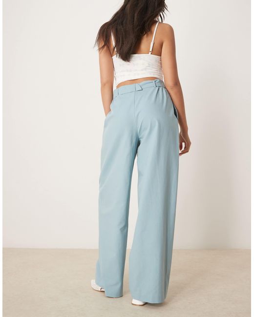 Pantalon bouffant épuré - turquoise ASOS en coloris Blue