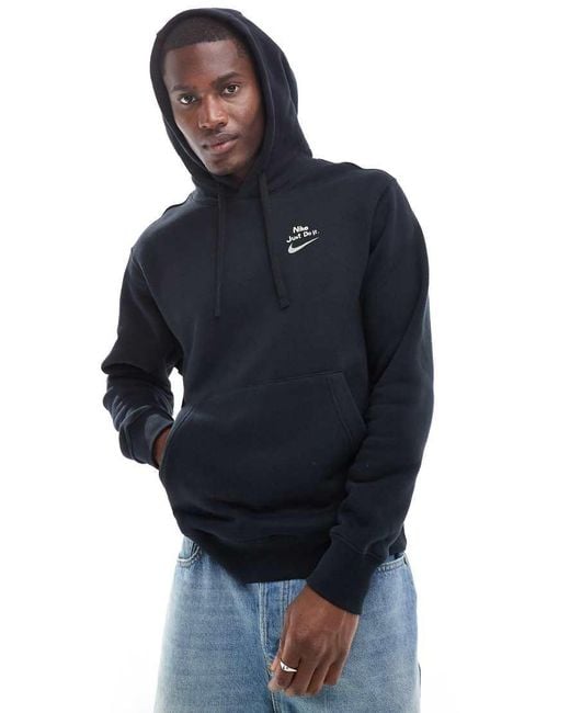 Nike Club Graphic Back Print Hoodie in Blue for Men Lyst UK