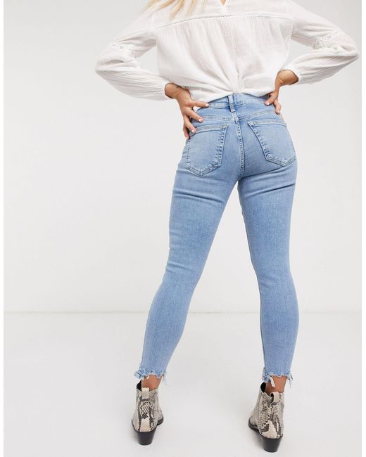 Topshop Unique Denim Jamie jagged Hem 