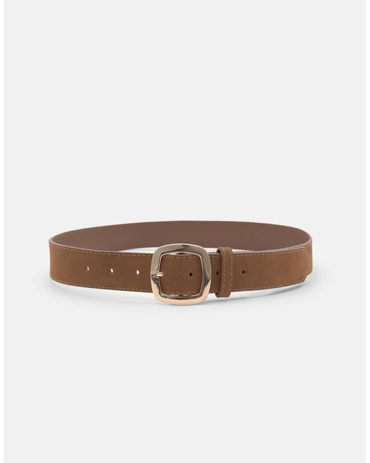 Pull&Bear White – gürtel aus wildlederimitat