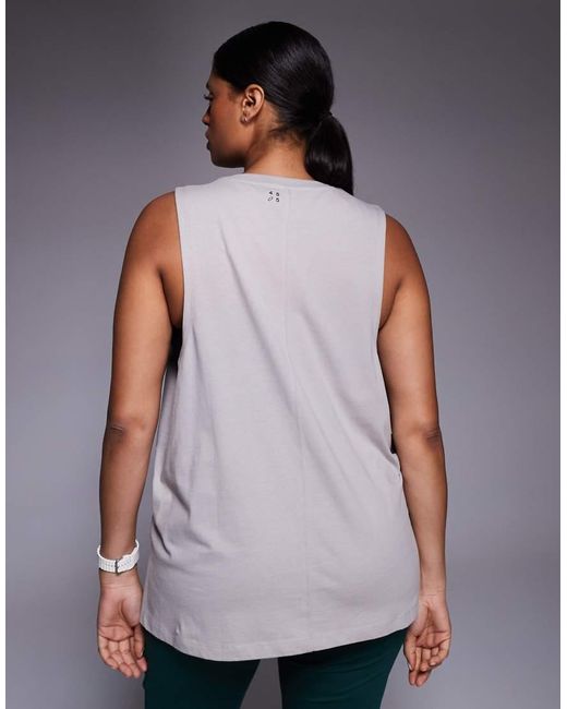 4505 Purple Curve Icon Cotton Drop Armhole Vest With Quick Dry Finish
