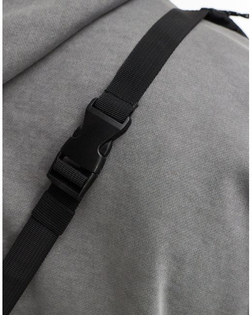 ASOS Gray Cross Body Bum Bag With Contrast Puller for men