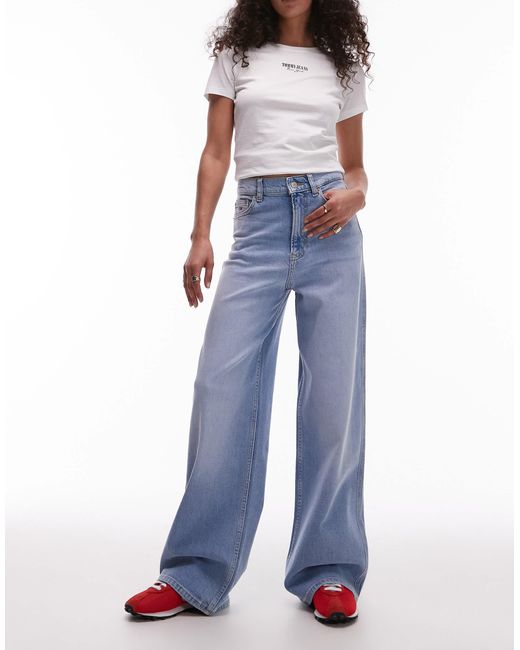 Tommy Hilfiger Blue Charlie High Rise Wide Leg Jeans