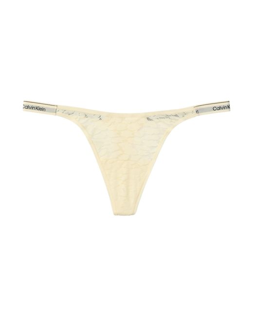 Icon lace - string échancré - clair Calvin Klein en coloris Yellow