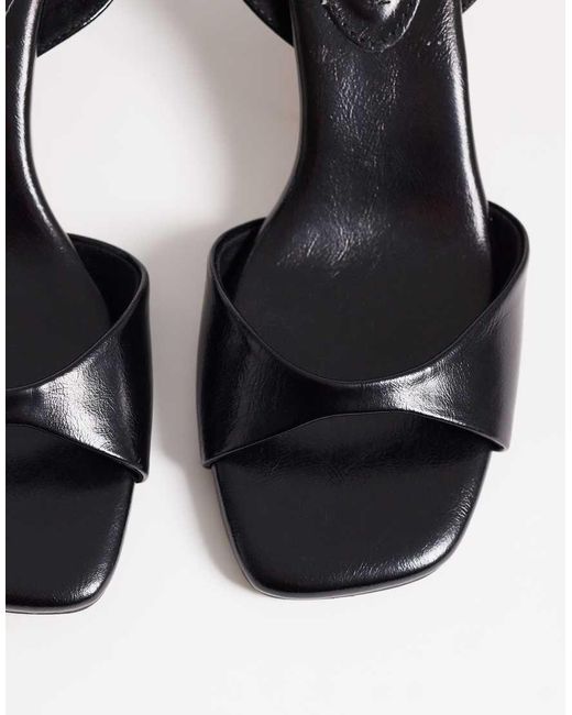 ASOS White Wide Fit Heartfelt Barely There Kitten Heel Sandals