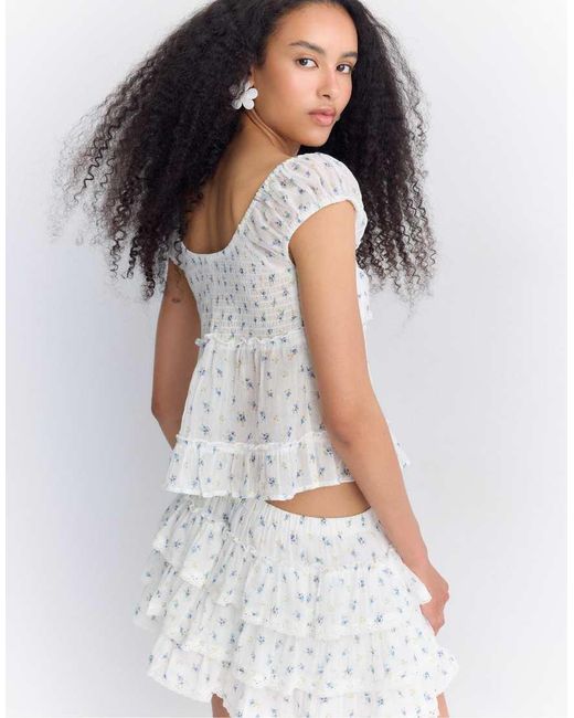 Stradivarius Gray Fluid Top With Buttons