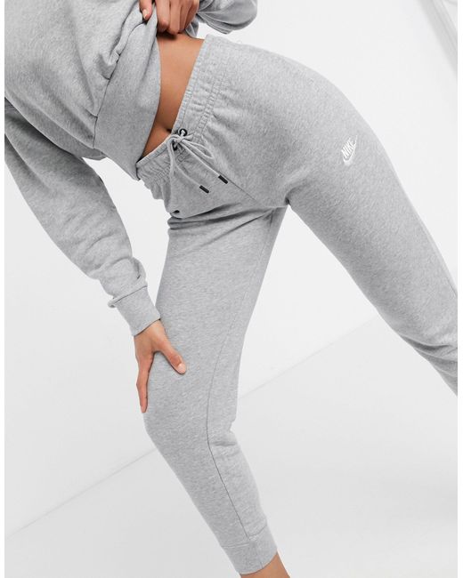 Nike Cotton Gray Essentials Slim Sweatpants | Lyst Australia