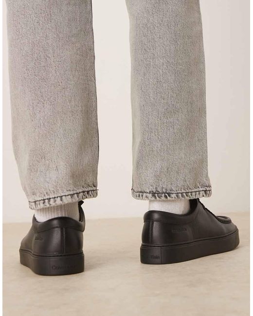 Calvin Klein Black Lace Up Leather Shoes for men