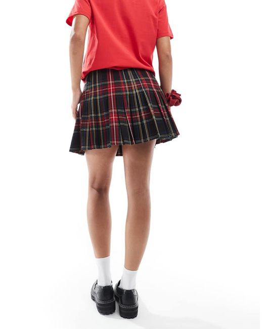 Superdry Red Check Mini Skirt