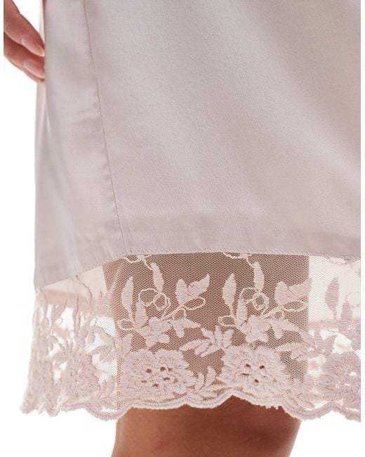 Reclaimed (vintage) White Lingerie Slip Skirt