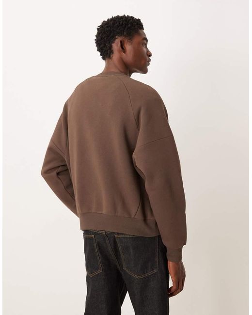 ASOS Brown Relaxed Sweatshirt for men