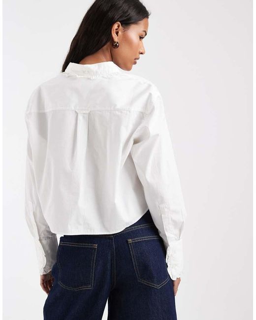Tommy Hilfiger White Ruffled Shirt