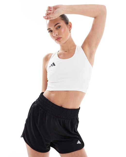 Adidas Originals White Adidas Running Adizero Tank