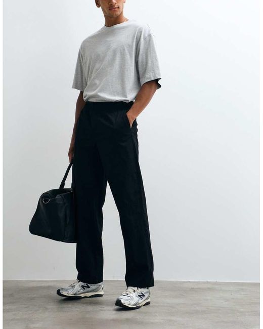 Only & Sons White Fade Loose Fit Cotton Trouser for men