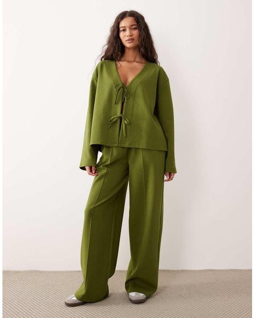 ASOS Oversized Top Met Strikdetail En Interlock-Naden in het Green