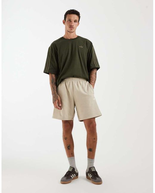 Adidas Originals Green Adicolor 3-Stripes Oversized Tee for men