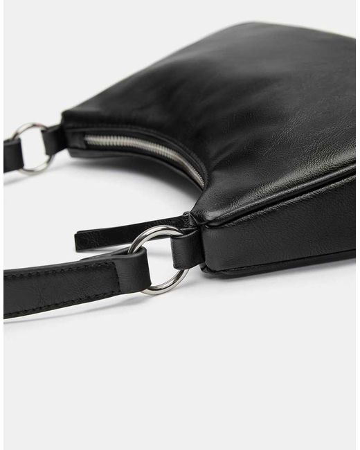 Pull&Bear Black Shoulder Bag With Rings
