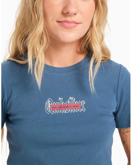 Quiksilver Blue Mercury Fitted Short Sleeve T-Shirt