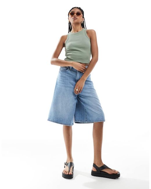 Canotta Kaki Con Scollo A Vogatore di New Look in Blue