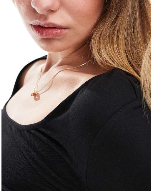 Cotton On Black Scoop Long Sleeve Top