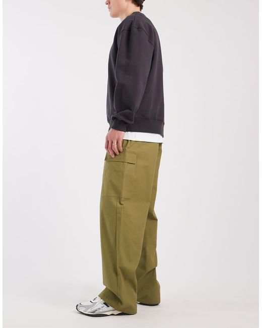 ASOS Green Baggy Cargo Trousers for men