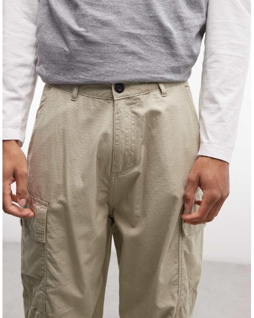 Alpha Industries Gray Cargo Pants With Adjustable Leg toggles for men