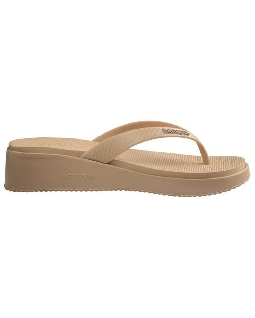 Havaianas White High Platform Flip Flops