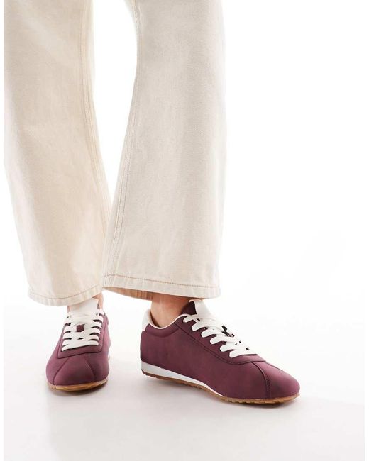 SEQWL Pink Drifter Lace Up Gum Sole Trainers