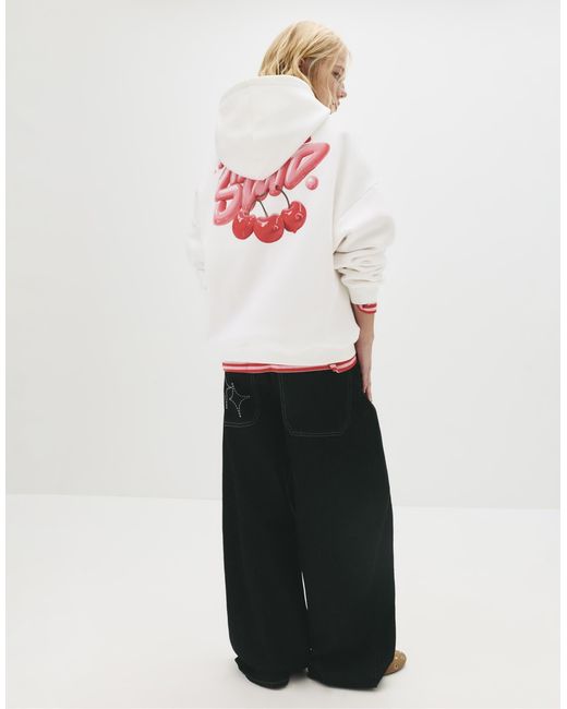 Pull&Bear White – kapuzenpullover