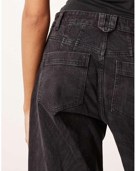 ARRANGE Natural Franklyn Seam Detail Barrel Jean