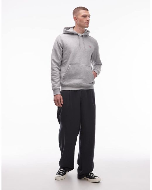 Dickies Gray Oakport Small Logo Hoodie for men