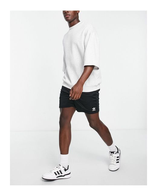 adidas Originals Essentials Basketball Style Shorts in Black for Men | Lyst