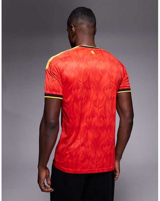 Adidas Originals Red Adidas Football Belgium World Cup 26 Home Shirt for men