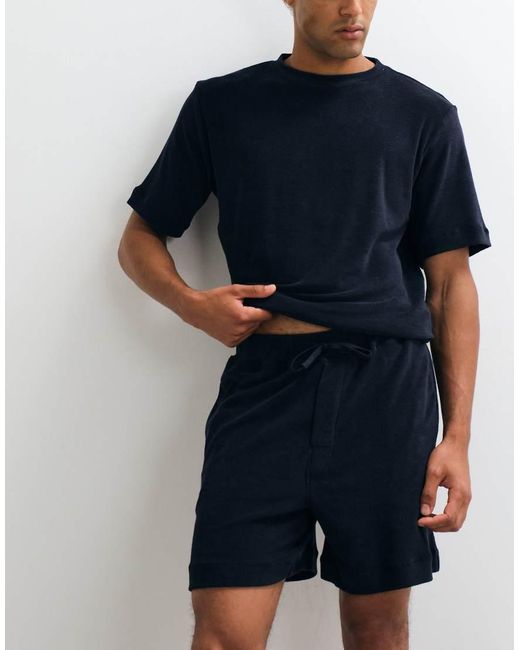 ARKET Blue Soft Terrycloth Shorts for men
