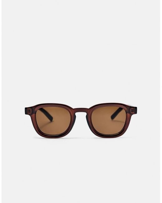 Pull&Bear Brown Resin Sunglasses for men
