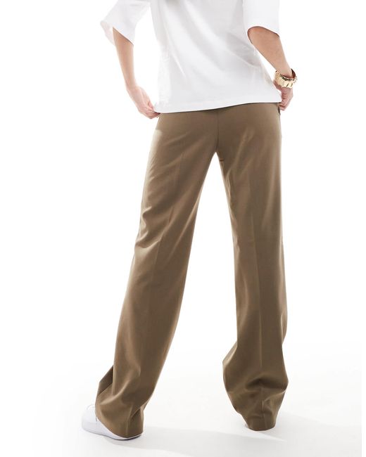 ASOS Natural – elegante, schmal geschnittene hose