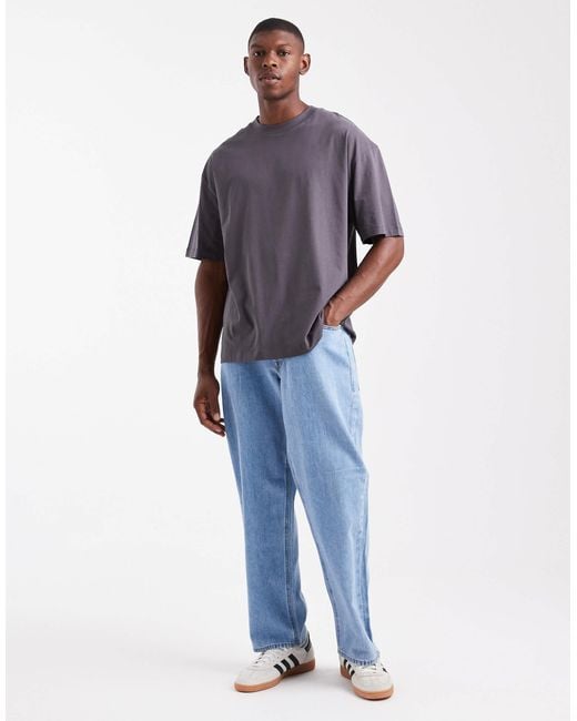 ASOS Purple Essentials Oversized T-shirt for men
