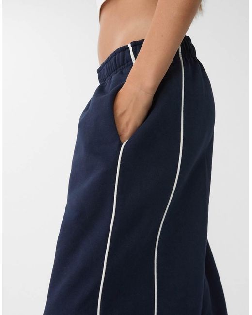 Stradivarius Blue joggers With Piping