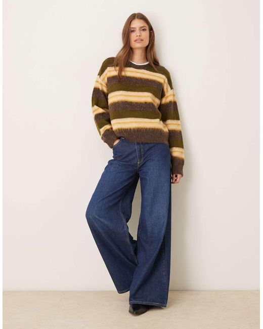 JJXX Blue Knit Jumper With Stripes