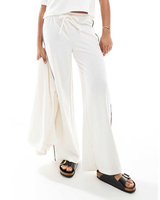 Cotton On White Cotton on – gerippte, weit geschnittene schlupfhose